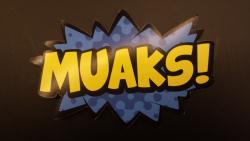 ONOMATOPEYA GRANDE MUAKS! AZUL Y AMARILLO